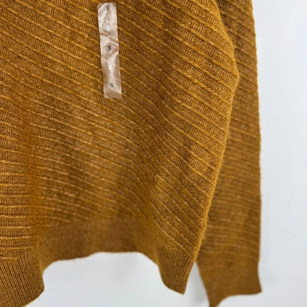 Mode of One Mens Relaxed‎ Fit Diagonal Texture Sweater French Vicuna Brown Small